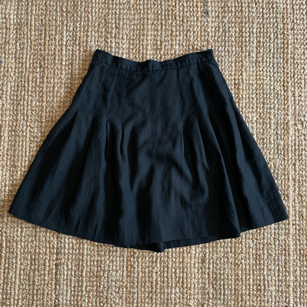Talbots pleated black miniskirt